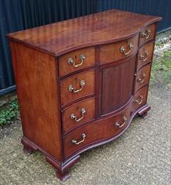 121020191760 Serpentine Front Antique Chest of Drawers Tambour 40¾W 21D 34H 10.JPG
